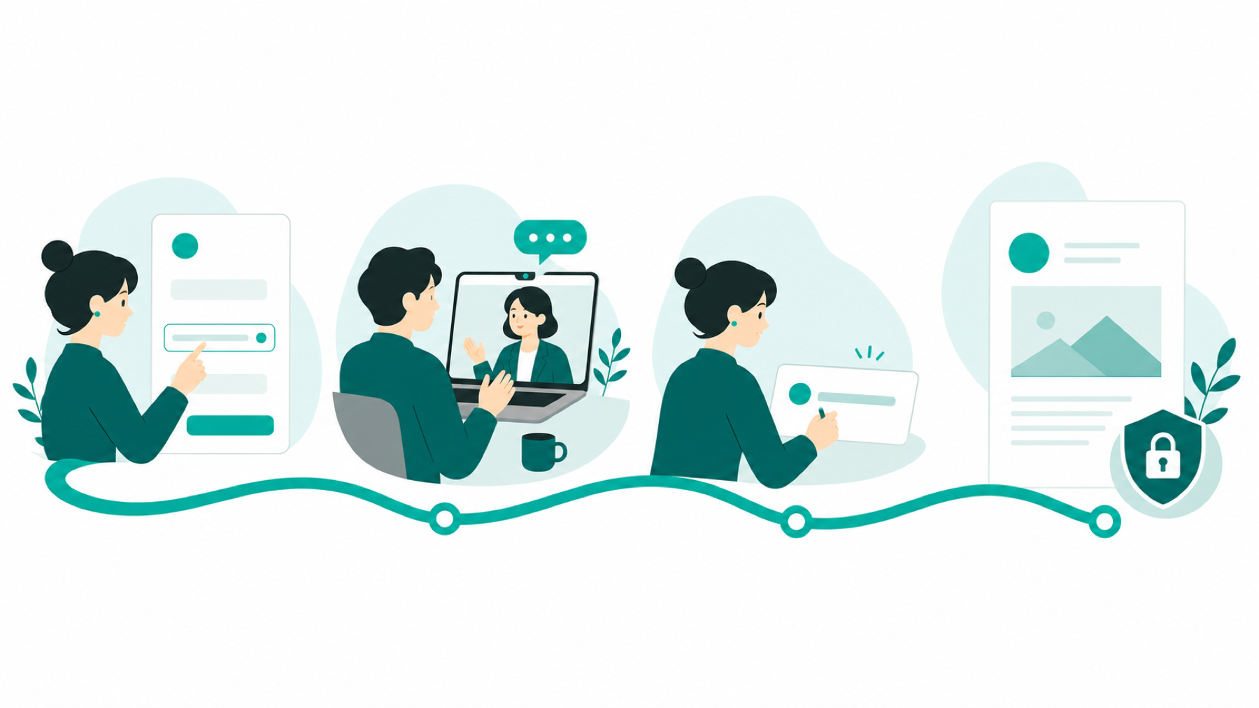 事前入力から15分の対話、次の行動、公開noteまでの流れを示すイラスト